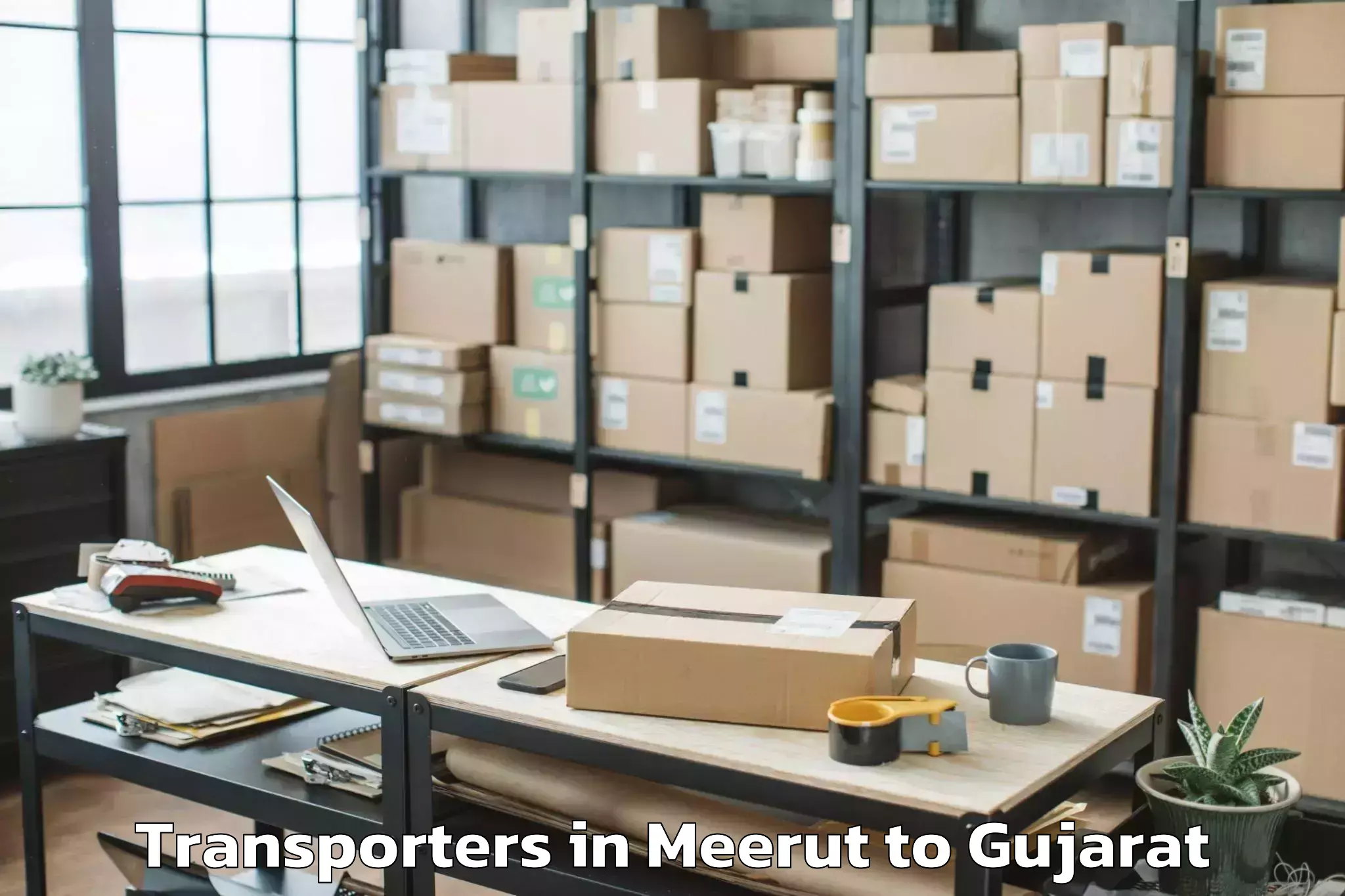 Top Meerut to Gujarat University Of Transpla Transporters Available